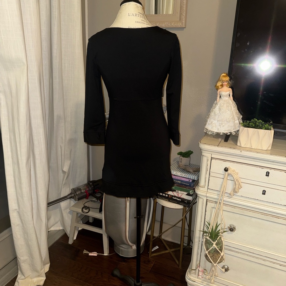 Max Studio Black Fitted Quarter Length Sleeve Dre… - image 4